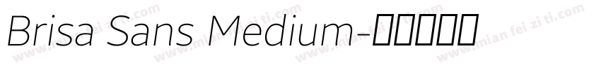 Brisa Sans Medium字体转换